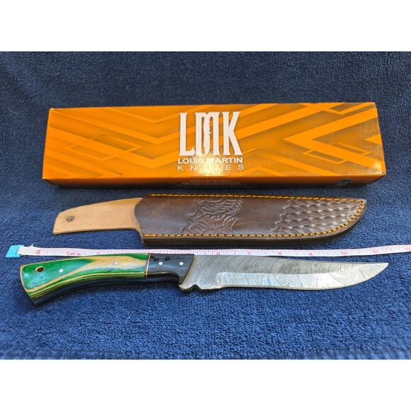 Hunting Bowie Knife 11.75 Inch Custom Forged Damascus Blade LMK Knives #9633 - Picture 8 of 8